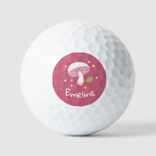 Cute Mushroom Emma B. Personalise Golf Balls