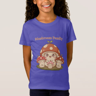 Cute Mushroom Family   Kawaii Cottagecore  T-Shirt