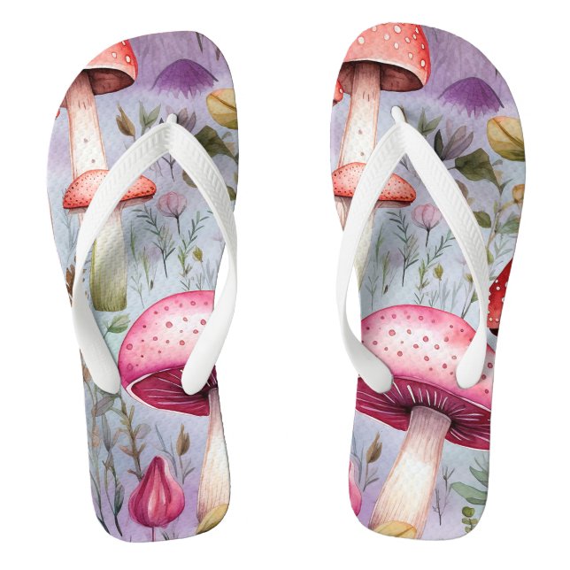 Cute Mushroom Forest Jandals (Footbed)