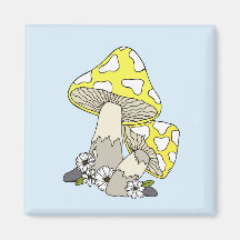 Cute Mushroom Fridge Magnet