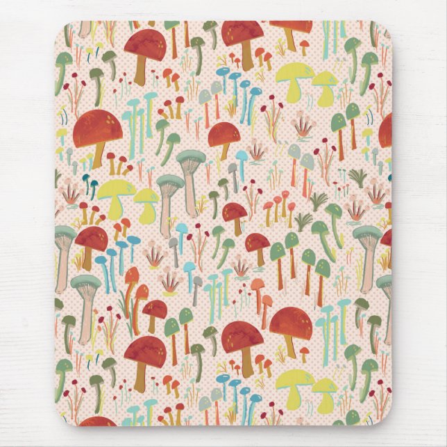 cute mushroom garden mouse pad (Front)