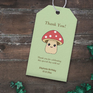 Cute Mushroom Green Gift Tags