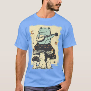 Cute Mushroom Guitar Frog Premium  T-Shirt