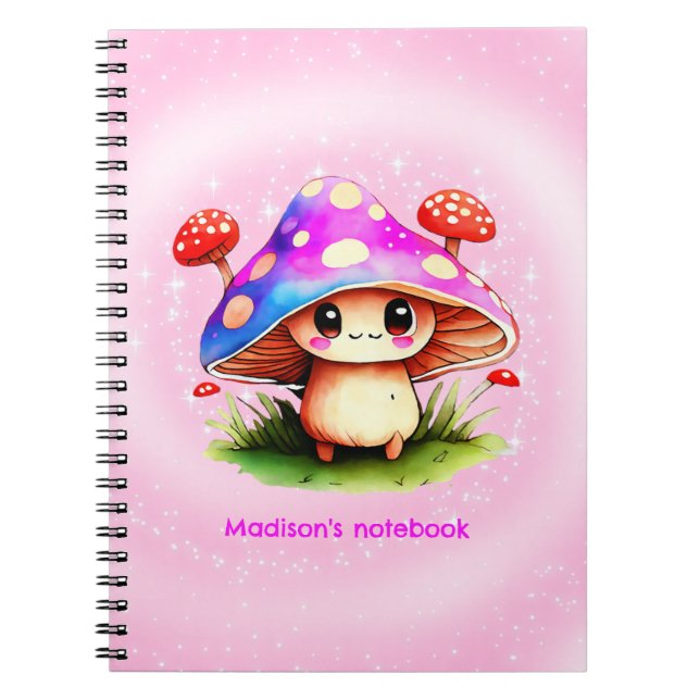 Cute Mushroom   Notebook (Front)