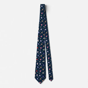 Cute Mushroom Pattern Modern Trendy Style Neck Tie