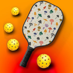 Cute Mushroom Pattern Modern Trendy Style Pickleball Paddle