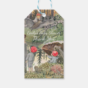 Cute Mushroom Woodland Frog Baby Shower Gift Tags