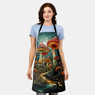 Cute mushrooms apron