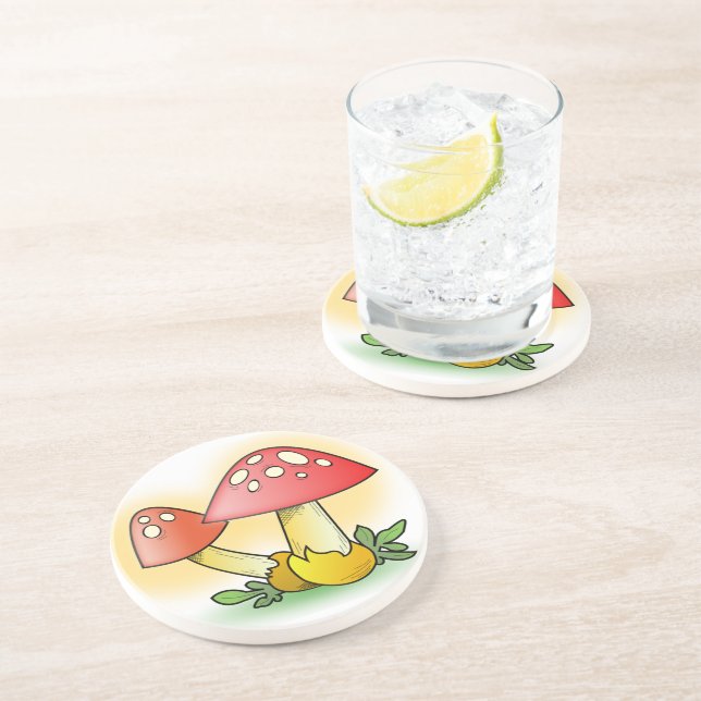 CUTE MUSHROOMS COASTER (Side)