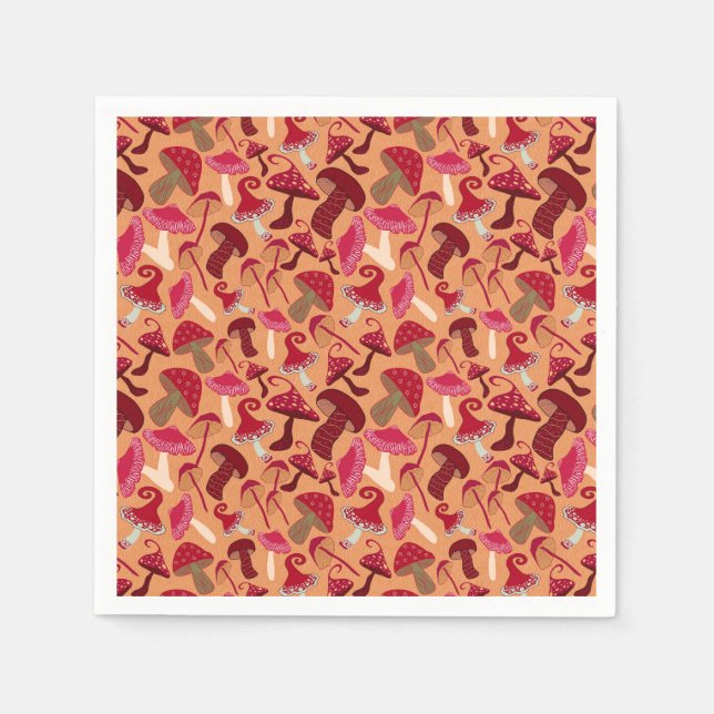Cute Mushrooms Napkin (Front)