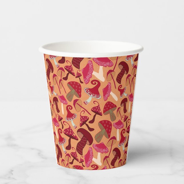 Cute Mushrooms Paper Cups (Front)
