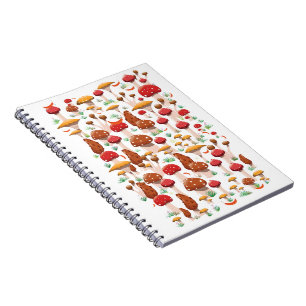 Cute Mushrooms Pattern Notebook