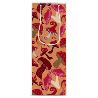 Cute Mushrooms Wine Gift Bag