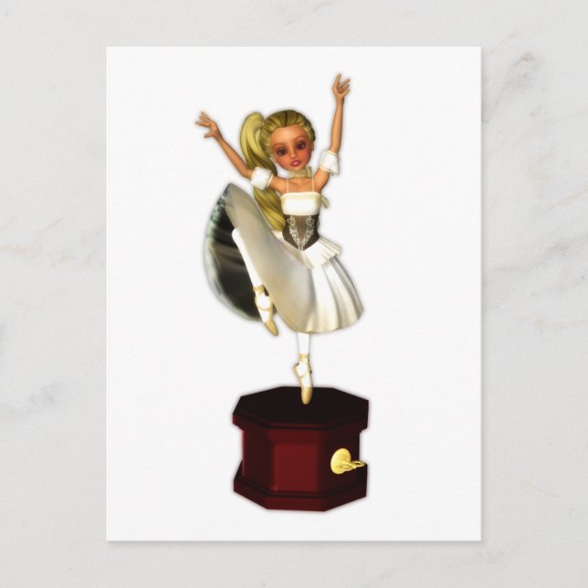 Cute Music Box Dancer Postcard (Front)