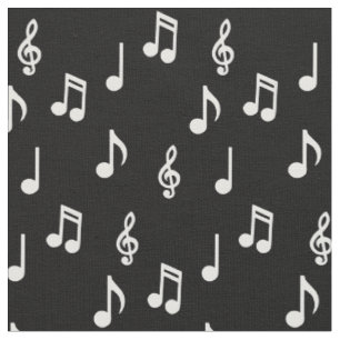 Cute Music Notes Musician Teacher Fabric