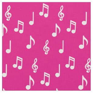 Cute Music Notes Musician Teacher Fabric