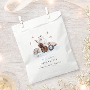 Cute Musician Polar Bear Baby Shower  Favour Bags
