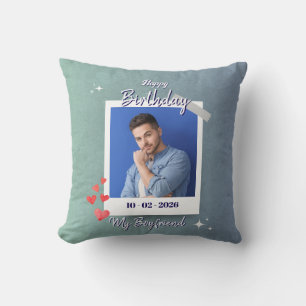Cute My Boyfriend Birthday Gift Design Cushion