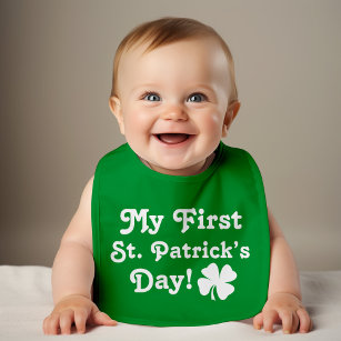 Cute My First St. Patrick's Day Green Bib