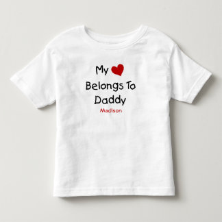 Cute My Heart Belongs to Daddy Baby Bodysuit