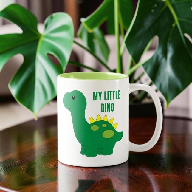 Cute My Little Dino Two-Tone Coffee Mug (Creator Uploaded)