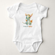 "Cute N Spicy" Dragon Baby One Piece