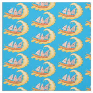 Cute nachos corn chips surfing fabric