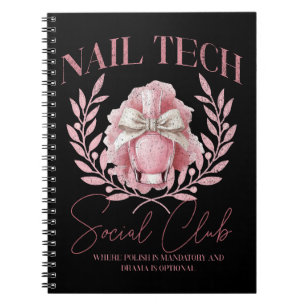 Cute Nail tech Coquette Nail Polish Social Club   Notebook