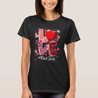 Cute Nail Tech For Plaid One Loved Nail Technician T-Shirt