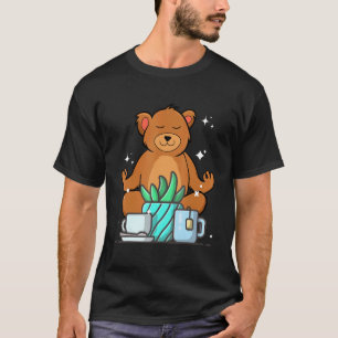 Cute Namaste Bear Do Yoga Gardening  Coffee Tea T-Shirt