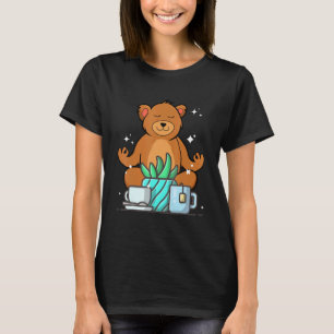 Cute Namaste Bear Do Yoga Gardening Coffee Tea T-Shirt