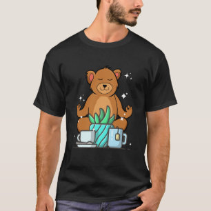 Cute Namaste Bear Do Yoga Gardening Coffee Tea T-Shirt