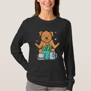 Cute Namaste Dog Do Yoga Gardening  Coffee T-Shirt