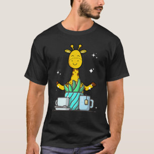 Cute Namaste Giraffe Do Yoga Gardening Coffee T-Shirt