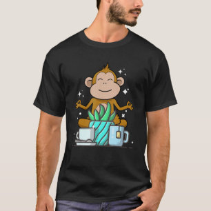 Cute Namaste Monkey Do Yoga Gardening Coffee T-Shirt