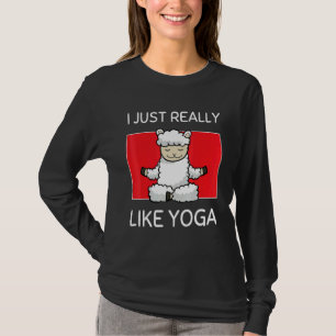 Cute Namaste Sheep I Just Really Like Yoga Pilates T-Shirt