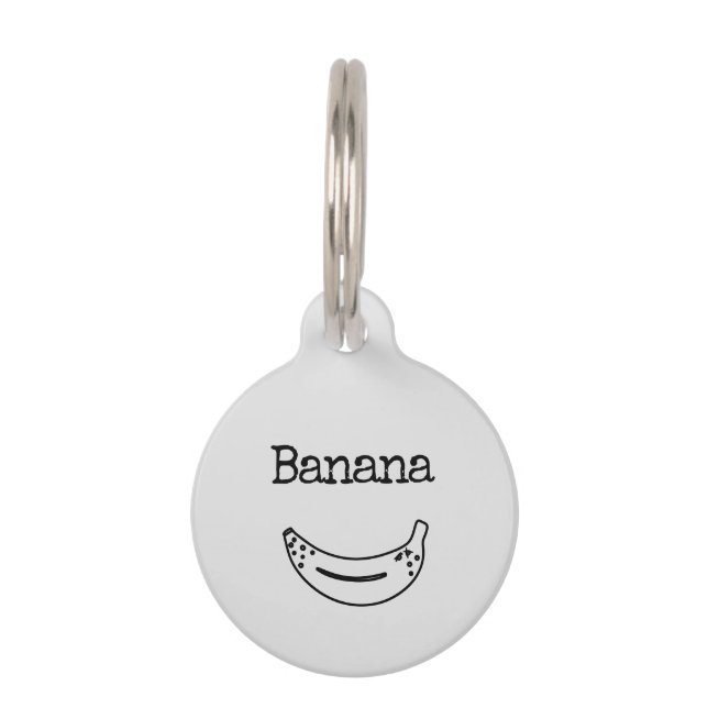 Cute Name Banana Pet Tag (Front)