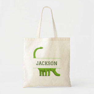 Cute Name Personalised Dinosaur Tote Bag