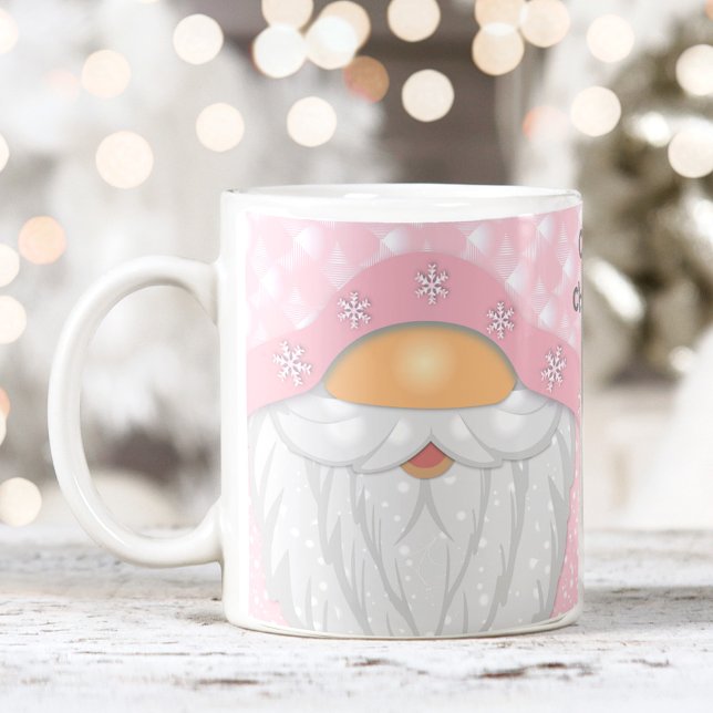 Cute Name Pink Christmas Gnome Mug (Cute Name Pink Christmas Gnome Mug)