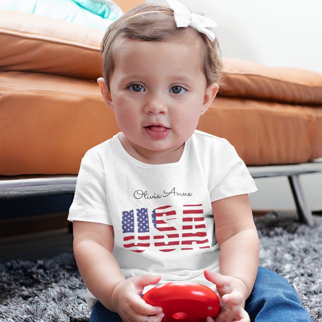 Cute Name USA, 3 to 24mos Fine Jersey  Baby T-Shirt (Creator Uploaded)