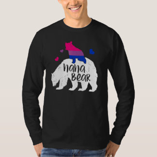 Cute Nana Bear Bisexual Flag Bisexuality Pride Day T-Shirt