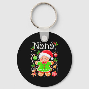 Cute Nana Gingerbread Family Matching Christmas Co Key Ring
