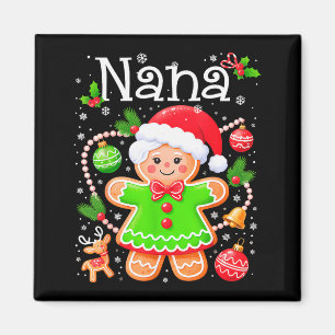 Cute Nana Gingerbread Family Matching Christmas Co Magnet