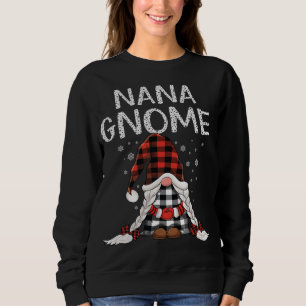 Cute nana Gnomes check red Plaid pattern Christmas Sweatshirt