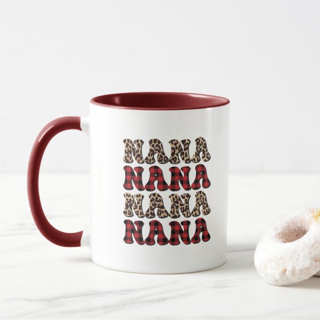 Cute Nana word art  Mug (With Donut)