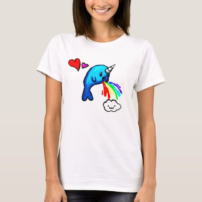 Cute Narwal Tanktop T-Shirt (Front)