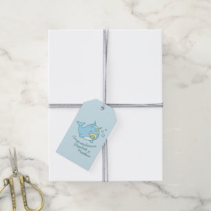 Cute Narwhal Baby Shower Kawaii Gift Tags