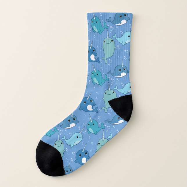 Cute Narwhal Pattern Socks (Right Inside)