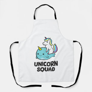 Cute Narwhal Unicorn Squad Funny Unicorn And Narwh Apron