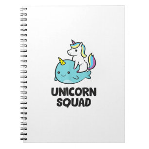 Cute Narwhal Unicorn Squad Funny Unicorn And Narwh Notebook